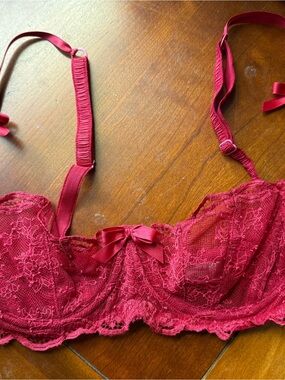 Agent Provocateur “Love” Red Lace Underwire Balconette Bra